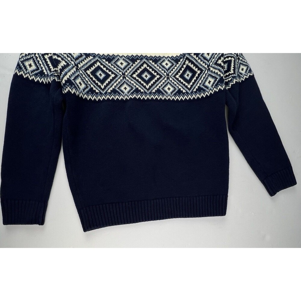 Hope & Henry  Boys Sweater Large Organic Cotton Long‎ Sleeve Intarsia Pullover - Picture 11 of 12
